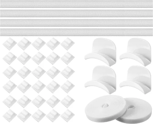 Miniatura 7 de CroBlissful El kit organizador de 16 piezas incluye clips de alambre de retención, organizador de cables, funda organizadora de cables