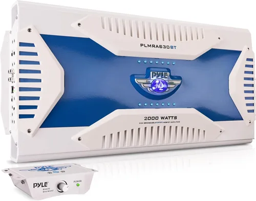 Miniatura 8 de Pyle Receptor amplificador marino de 6 canales, amplificador de audio inalámbrico impermeable para altavoz estéreo con fuente de MOSFET dual