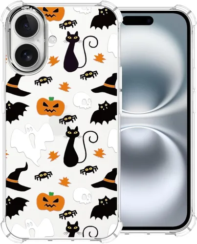 Miniatura 57 de Funda transparente de Halloween para Google 6a, con patrón de fantasma, funda protectora de TPU suave, delgada, a prueba de golpes, para niños