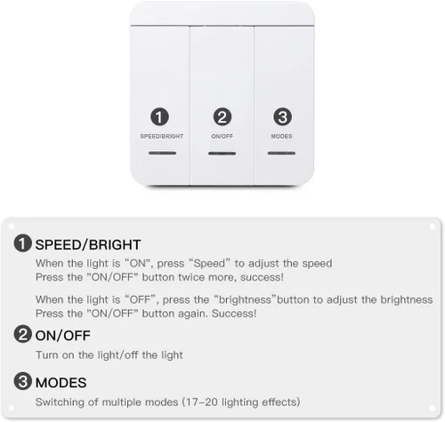 Miniatura 4 de Tira de luces LED que fluyen de agua corriente de 32.8 ft/33 pies, 24 V 120 leds/M, cuerda de luz LED con interruptor de control de panel táctil