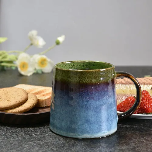 Miniatura 4 de Taza de café grande de cerámica, taza de té para oficina y hogar, tazas de café de cerámica hechas a mano, 16.5 onzas, aptas para lavavajillas