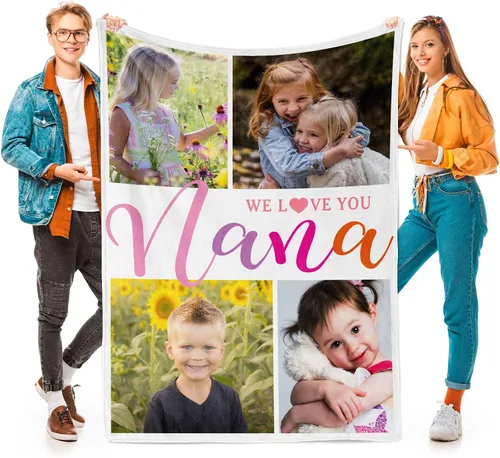 Miniatura 18 de Printwoo Mantas personalizadas con foto, mantas de fotos personalizadas con mi propia foto, mantas personalizadas con imagen, regalos personalizados