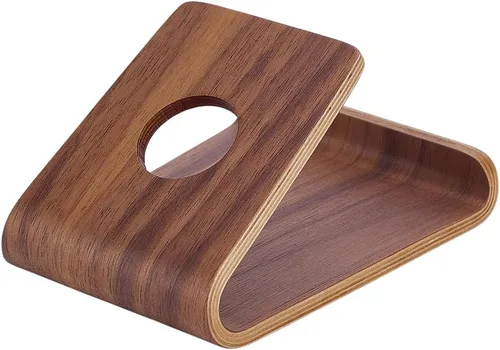 Soporte para teléfono celular de madera de nogal de 2.95 pulgadas, soporte para teléfono inteligente, soporte de escritorio, soporte para teléfono