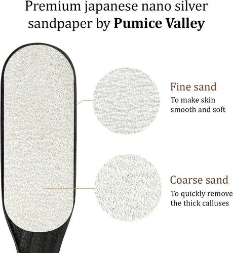 Miniatura 3 de Limpiador de pies de piedra pómez – Lima de pedicura con mango para piel seca y muerta – Removedor de callos para pies – Raspador de pies – Cepillo
