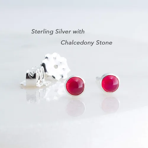 Miniatura 24 de Aretes pequeños de plata de ley para cartílago, tragus, hélix, múltiples piercings hipoalergénicos, piedra natal para mujer, juego de bisel
