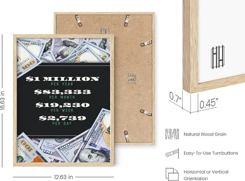 Miniatura 3 de HAUS AND HUES Pósteres de dinero para hombres – Pósteres motivacionales para oficina, arte de pared de monopolio, carteles inspiradores y en el 1