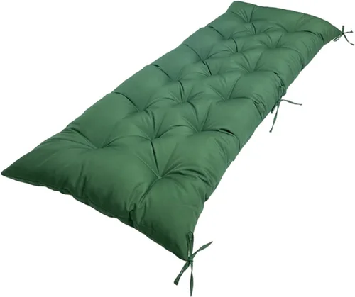 Miniatura 23 de Cojín de banco para exteriores, color negro, antideslizante, para muebles de exterior, almohadillas gruesas para sillas de patio de 40 pulgadas