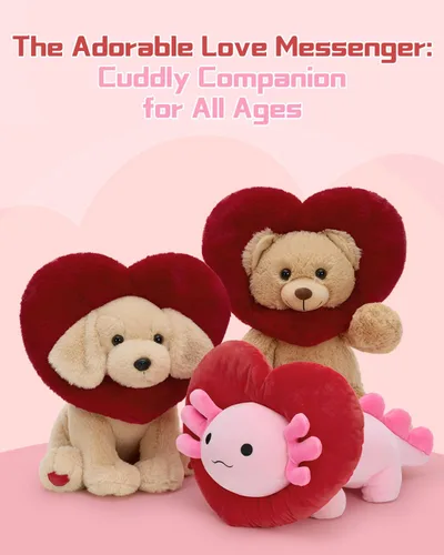 Miniatura 6 de MaoGoLan Peluche de ajolote de San Valentín con capucha en forma de corazón, almohada de peluche de salamandra blanda y suave, regalo de peluche