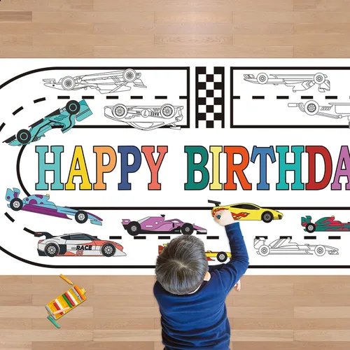 Miniatura 12 de OHOME Póster/mantel gigante de Navidad para colorear, manualidades de Navidad para niños, 30 x 72 pulgadas, pancarta de papel gigante para colorear