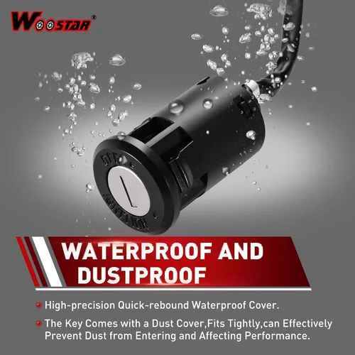 Miniatura 5 de WOOSTAR Interruptor de llave de encendido de 2 cables, interruptor de encendido de 2 posiciones, reemplazo para 50 cc, 70 cc, 90 cc, 110 cc, 125 cc