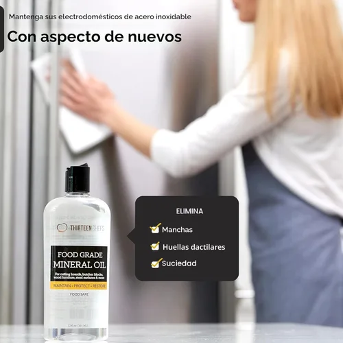 Miniatura 8 de Aceite mineral de calidad alimentaria para tablas de cortar, encimeras y bloques de carnicero - Alimentos seguros, fabricado en EE. UU.