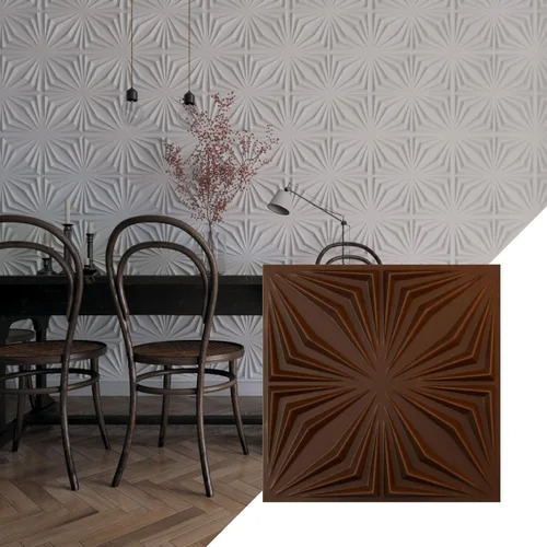 Miniatura 25 de Ekena Millwork WP20X20AHWH 19 5/8 pulgadas de ancho x 19 5/8 pulgadas de alto Asher EnduraWall Decorativo 3D Panel de pared cubre 2.67 pies cuadrados
