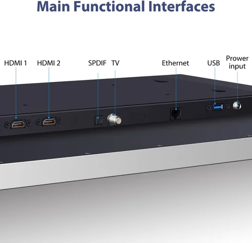 Miniatura 9 de Haocrown Espejo de baño inteligente 4K Ultra HD de 32 pulgadas, resistente al agua IP66, asistente de voz integrado con sistema operativo Android 13