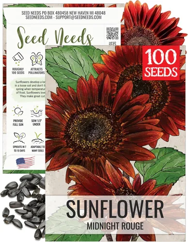 Miniatura 48 de Seed Needs Semillas de girasol para plantar girasoles de manchas solares enanas, semillas de flores de corte anual de polinización abierta