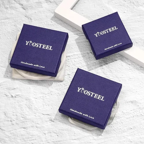 Miniatura 7 de Yoosteel - Collares con inicial de oro para mujeres y niñas, chapado en oro de 14 quilates delicada cadena de eslabones escalonados con clip y dije