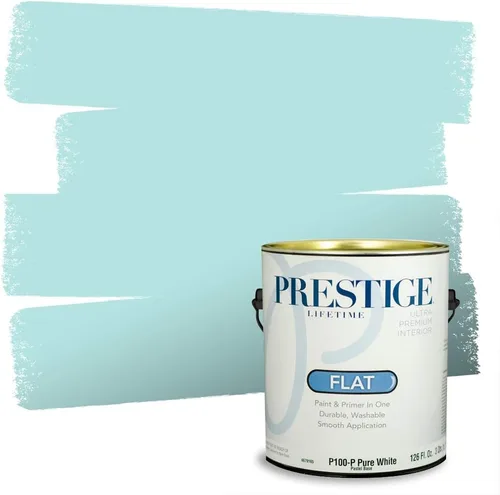 Miniatura 87 de Prestige Paints. - Base y pintura para exteriores en un solo galón, 1 galón. plano, comparable con Sherwin Williams Topsail. SW6799-PCM