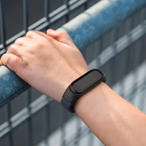 Miniatura 5 de Wanme Bandas de nailon para Amazfit Band 5 correas de repuesto para mujeres y hombres, paquete de 2 correas deportivas de nailon suave compatibles