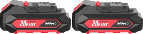 Miniatura 5 de populo Paquete de baterías PPLBP de iones de litio máximos de 20 V y 2.0 Ah, herramientas exclusivas de 20 V