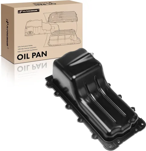 A-Premium Cárter de aceite de motor con tapón de drenaje compatible con Ford F-150 F150 1997-2003, F-250 F250 1997-1999, F-150 Heritage 2004,