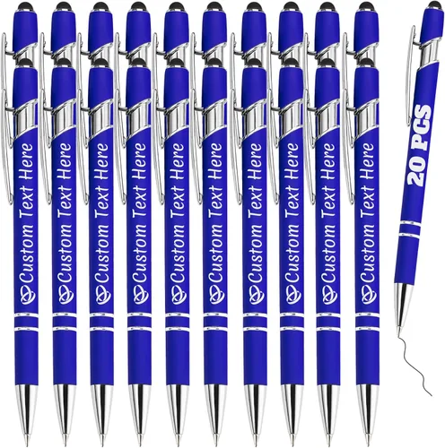 Miniatura 61 de Bolígrafos personalizados con grabado de nombre personalizado, bolígrafos de punta de lápiz con punta de lápiz personalizada, bolígrafos de Azul