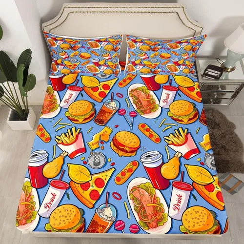 Miniatura 27 de Erosebridal - Juego de sábanas con mapa mundial tamaño TwinXL, juego de ropa de cama azul para niños y niñas, sábana bajera con mapa de varios