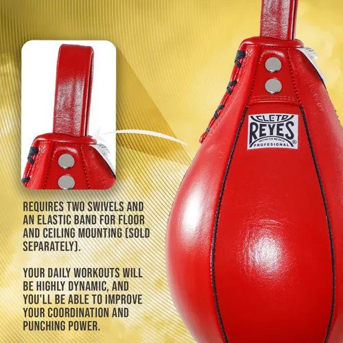 Miniatura 4 de CLETO REYES Saco de boxeo de doble extremo para entrenamiento de boxeo, entrenamiento de gimnasio, MMA, Kickboxing, Muay Thai Negro