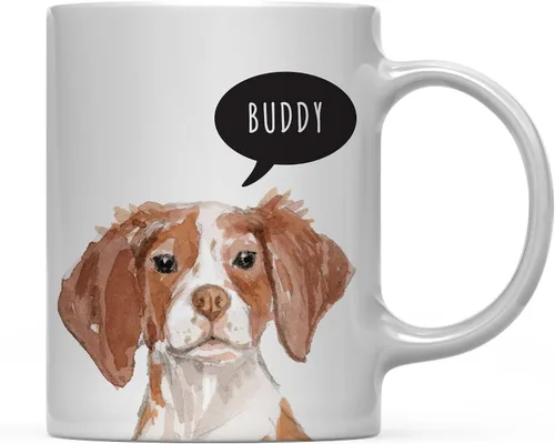 Miniatura 25 de Andaz Press Taza de café personalizada de 11 onzas para perro, Shih Tzu Shorter Haired Up Close, paquete de 1 Shih Tzu pelo más corto personalizado
