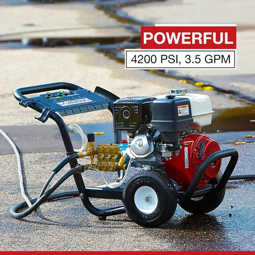 Miniatura 2 de Northstar Gas Lavadora a presión portátil de agua fría - 4200 PSI, 3.5 GPM, motor Honda, número de modelo 157127