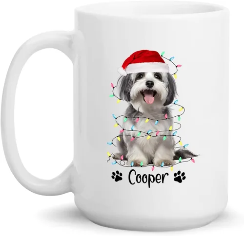 Miniatura 16 de Taza personalizada de Alaskan Malamute – Taza de café personalizada con nombre para los amantes de los perros – Regalo de cerámica de Navidad