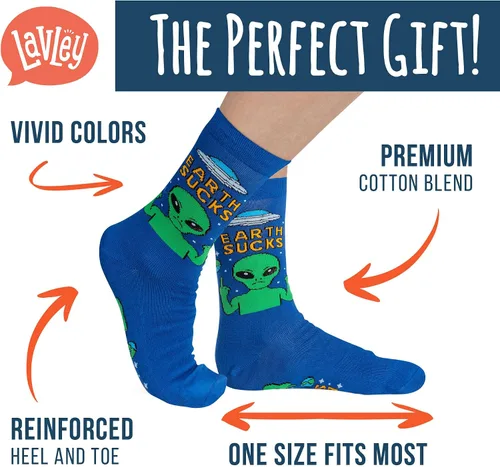 Miniatura 28 de Lavley Calcetines divertidos para adultos, regalos novedosos y rellenos de calcetines para hombres, mujeres y adolescentes, talla única