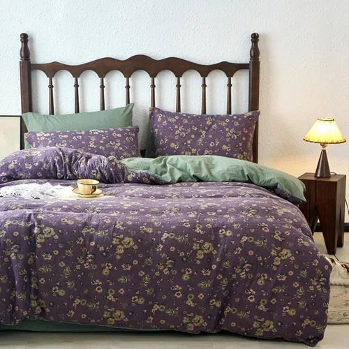 Miniatura 25 de Mixinni Juego de Colcha Reversible, 100% algodón, 3 piezas, diseño elegante bordado, fundas decorativas con bordado suave, Algodón, Patrón5272.