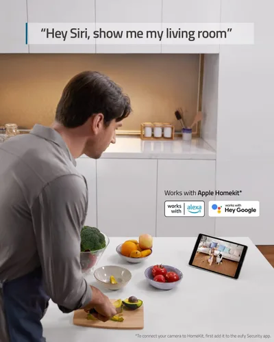 Miniatura 5 de eufy Security - Cámara Pan & Tilt de interiores de 2K. Kit de 2 cámaras, Plug-in de seguridad, cámara interior con Wi-Fi, cámara IP, inteligencia