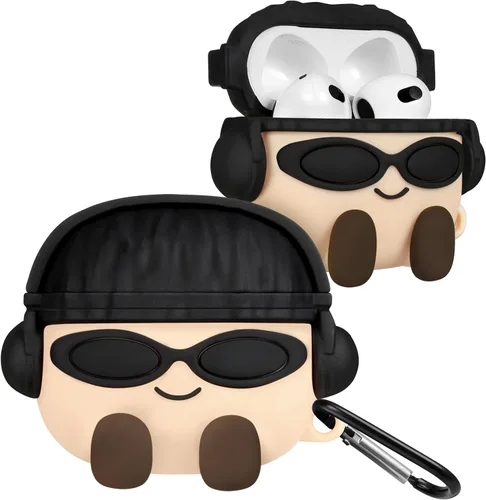 Miniatura 12 de Boaretiu - Funda para AirPods Pro/Pro de 2ª generación, lindo KawaiiBanana con llavero para AirPods Pro y Pro 2, divertida funda 3D de silicona