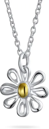 Summer Spring Time Two Tone Multi Charm Sunshine Sunflower Daisy Flower Earring Pendant Bracelet Jewelry Set For Women Teen Yellow 14K Gold Plated