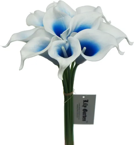 Miniatura 16 de Mini ramos de flores artificiales de 15 pulgadas con 10 tallos (Auroral)