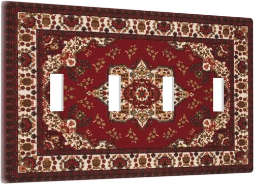 Miniatura 975 de Placa Decorativa de Pared de Granja Rústica con Cuerno de Madera para Puerta de Granero 1 Banda Duplex Cubiertas de Toma Eléctrica Soltera