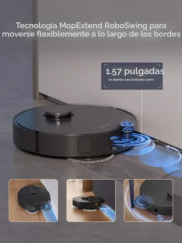 Miniatura 3 de DREAME X30 Ultra Robot Aspirador y Fregona Combo, Succión de 8300Pa, Fregona Extensible y Autolimpiante con Agua de 140°F, Fregona Removible