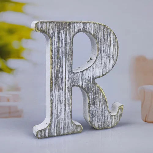 Letras de madera rústica sin terminar de 6 pulgadas para decoración de pared, letras decorativas de pie en rodajas, decoración de tablero para