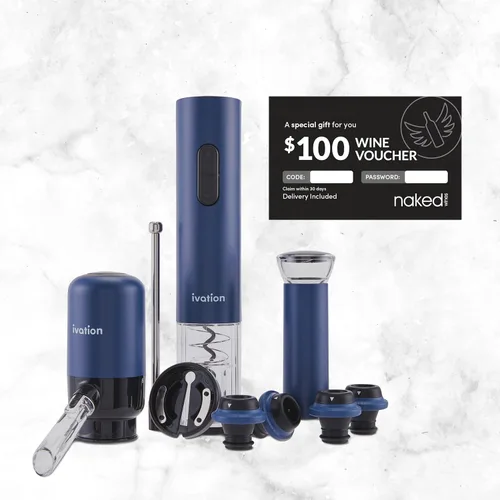 Miniatura 7 de Ivation Juego de regalo de vino todo en uno – Incluye abridor eléctrico de botellas, dispensador aireador, bomba preservadora, 2 tapones de corcho