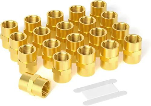 Miniatura 13 de GASHER 5 piezas de tubería de latón, acoplamiento, adaptador reductor, 1/2 "x 3/8" NPT hembra