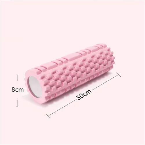 Miniatura 7 de Rodillo de espuma de alta densidad para masaje muscular, alivio del dolor para espalda, piernas y brazos (rosa)