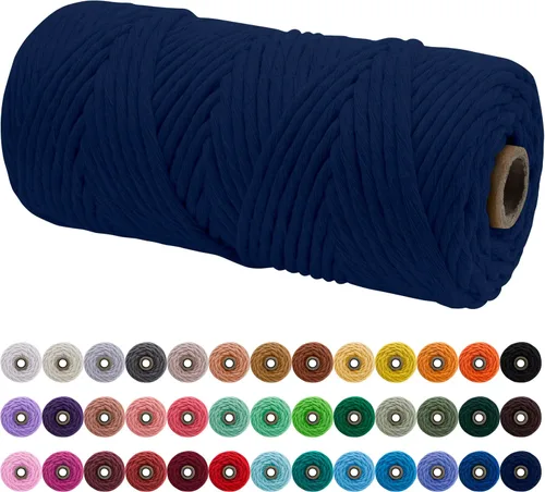 Miniatura 133 de JeogYong Cordón de macramé de un solo hilo 2mm x 164 yardas (492 pies) Cuerda de algodón suave, hilo de macramé 2 mm, suministros de macramé