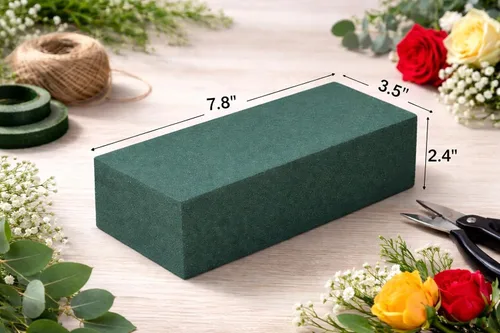 Miniatura 2 de FLOFARE Paquete de 6, bloques de espuma floral secos y húmedos para flores frescas y artificiales, cada uno