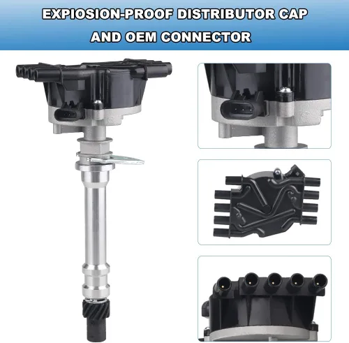 Miniatura 3 de JDMON Compatible con distribuidor de encendido Chevy GMC C1500 C2500 C3500 K1500 K2500 K3500 Tahoe Yukon Small Block V8 5.0L 5.7L1996-2002