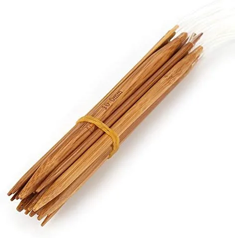 Miniatura 9 de Juego de agujas de tejer circulares de bambú, 18 tamaños, 0.079-0.394 in, 31.5 pulgadas de largo, tubo flexible para principiantes
