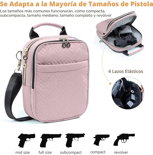 Miniatura 3 de Estuche Suave para Pistola, Bolsa de Pistola para Mujeres, Bolsa de Pistola CCW, Bolsa Cruzada para Pistola, Bolsa de Pistola de Porte Oculto, Bolsa
