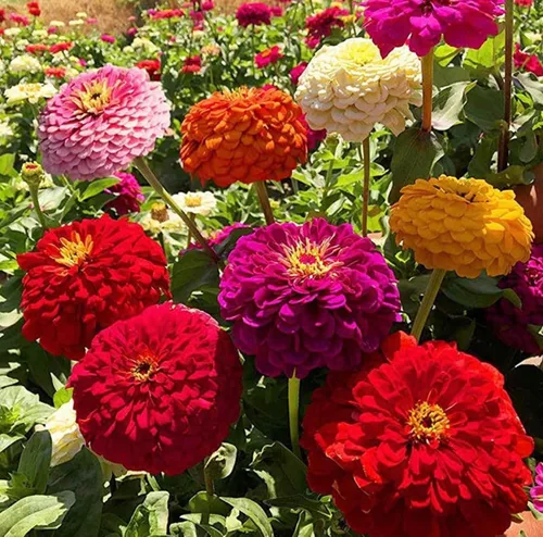 Miniatura 7 de Más de 1200 semillas de zinnia de mezcla loca para plantar, tolerantes al calor y la sequía, semillas de Zinnia Elegans Lilliput, mezcla de flores