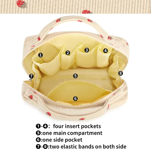 Miniatura 5 de Bluboon Bolsa de Maquillaje con Cremallera, Bolsa de Cosméticos Portátil y Organizadora de Viaje para Mujeres y Niñas
