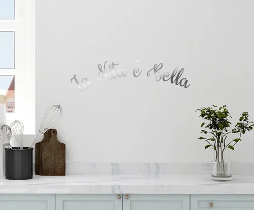 Miniatura 6 de 24"x6" la vita e Bella la vida es bella Cita de cocina Home House Italiano Frase diciendo calcomanía de Pared Arte Mural Home Decor