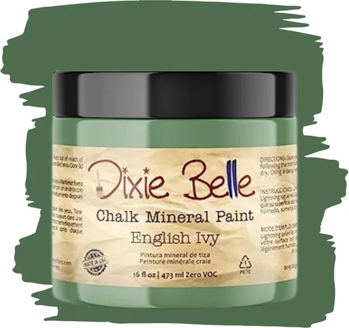 Miniatura 237 de Dixie Belle Paint Company - Pintura con acabado de tiza para muebles, color negro (Caviar), 1 galón, 128 fl oz, pintura mineral color rosa intenso